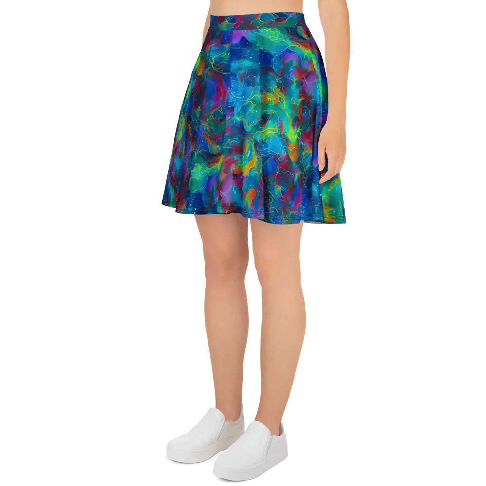 Chromatic Tidalwave on Skater Skirt — Left