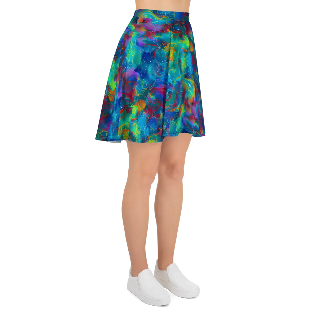 Chromatic Tidalwave on Skater Skirt — Right