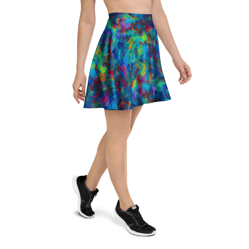 Chromatic Tidalwave on Skater Skirt — Right