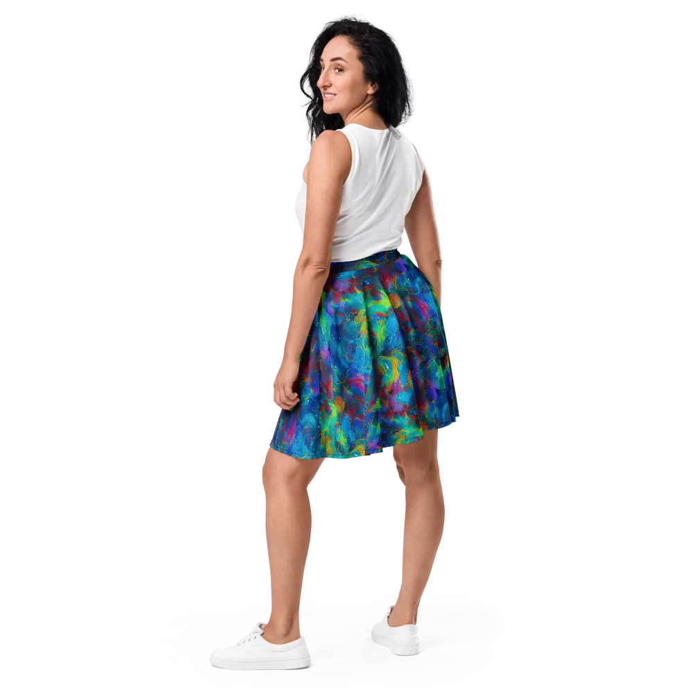 Chromatic Tidalwave on Skater Skirt — Back