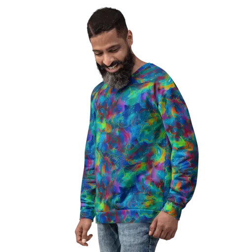 Chromatic Tidalwave on a Sweatshirt