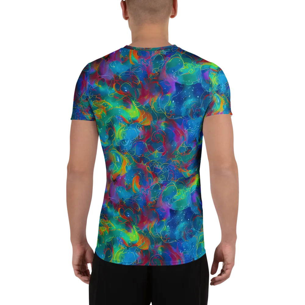 Chromatic Tidalwave on Men's Athletic T-Shirt — Back