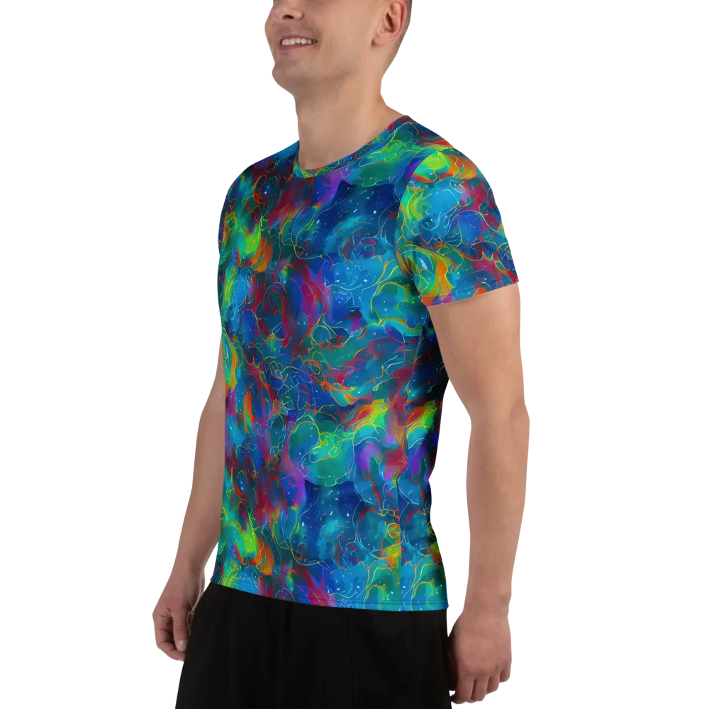 Chromatic Tidalwave on Men's Athletic T-Shirt — Left