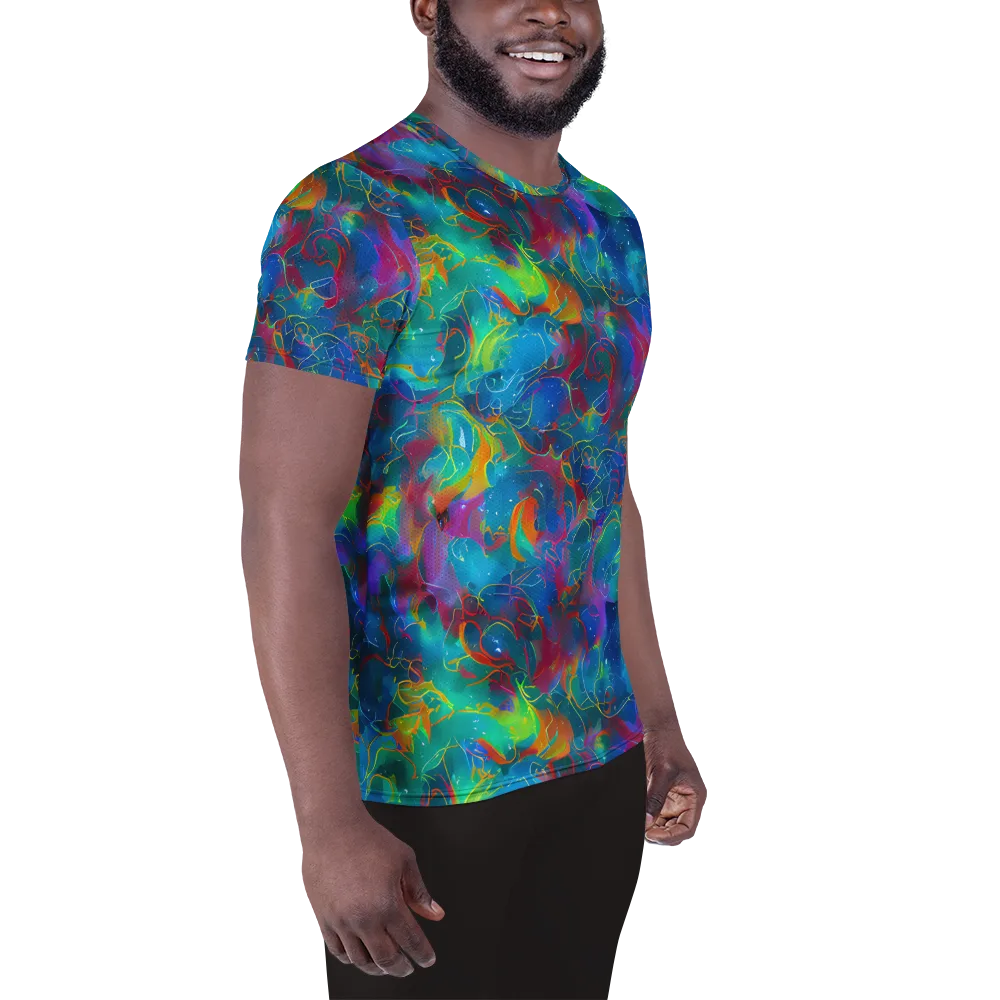 Chromatic Tidalwave on Men's Athletic T-Shirt — Right