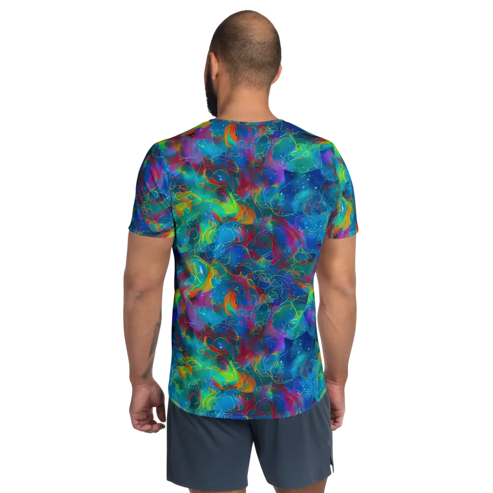 Chromatic Tidalwave on Men's Athletic T-Shirt — Back