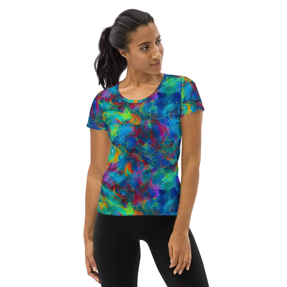 Chromatic Tidalwave on Women's Athletic T-Shirt — Front