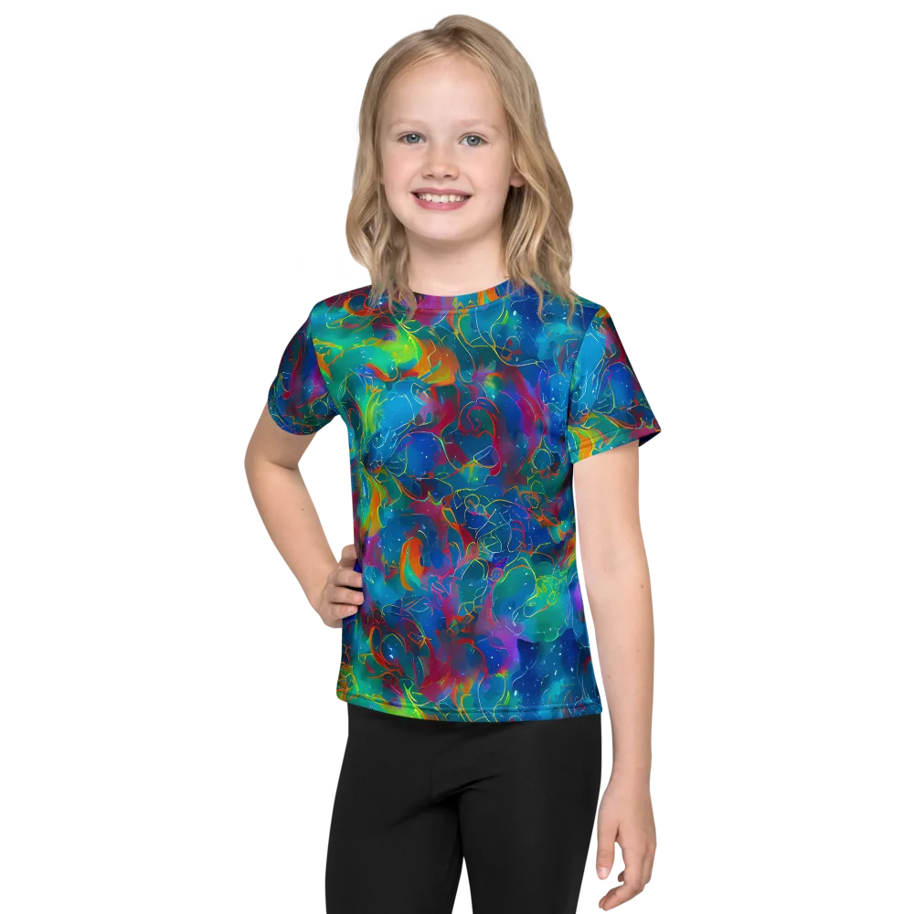 Chromatic Tidalwave on Kids Crew Neck T-Shirt — Front
