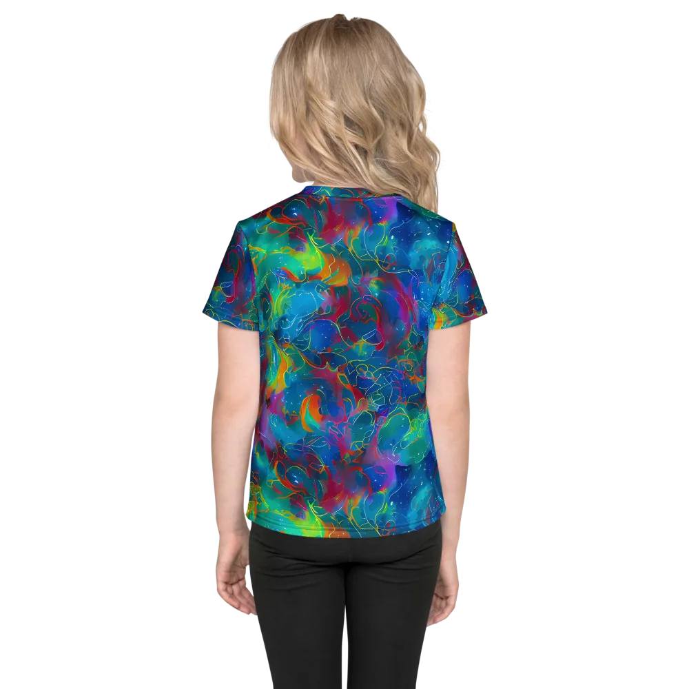 Chromatic Tidalwave on Kids Crew Neck T-Shirt — Back