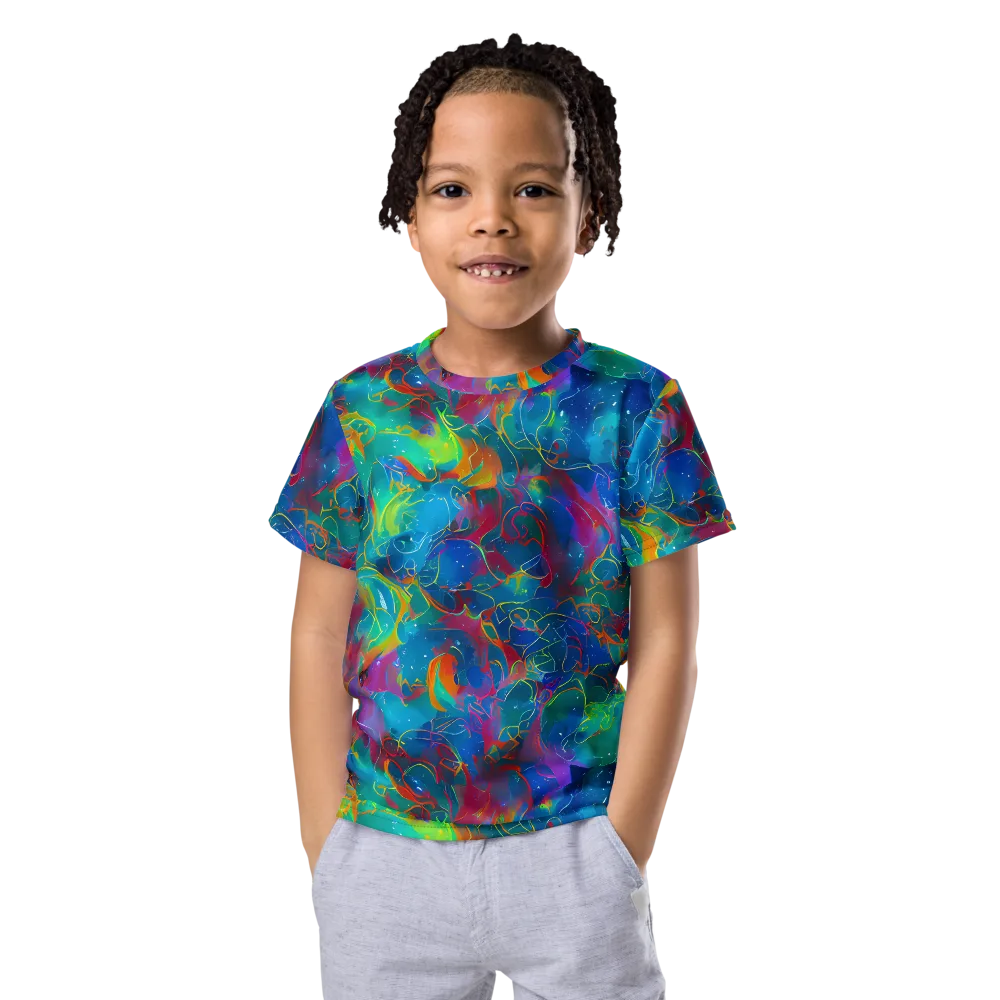 Chromatic Tidalwave on Kids Crew Neck T-Shirt — Front