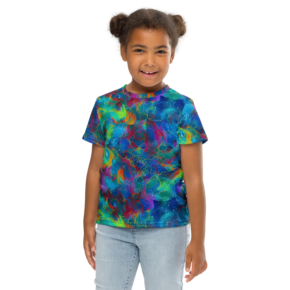 Chromatic Tidalwave on Kids Crew Neck T-Shirt — Front