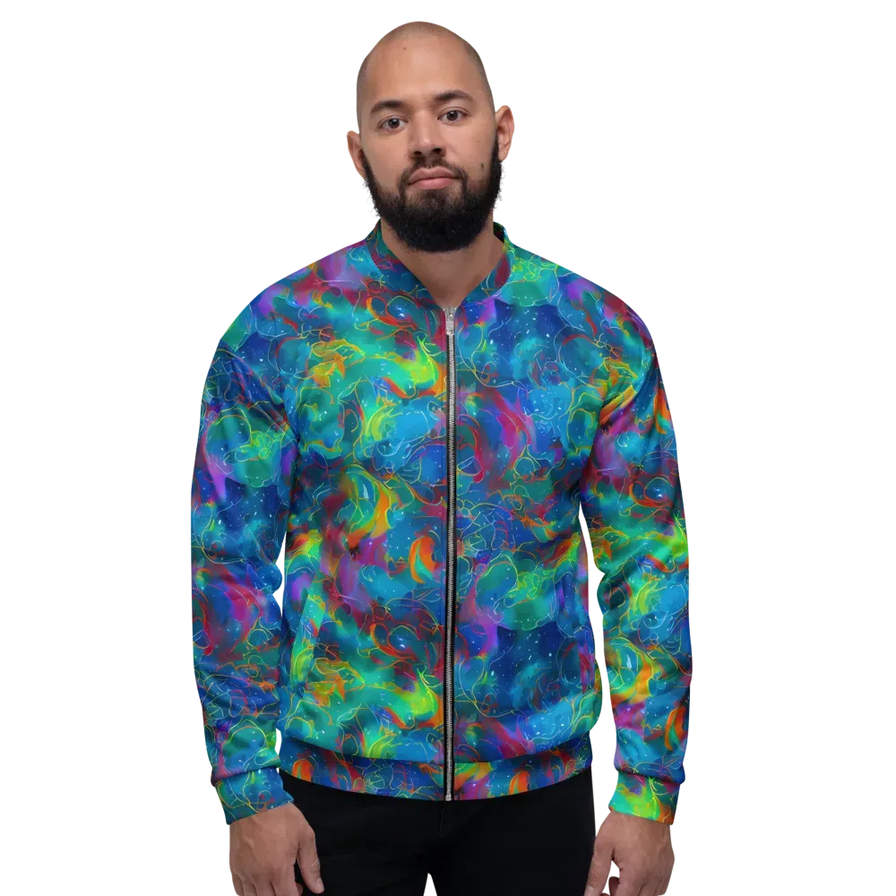 Chromatic Tidalwave on Bomber Jacket — Front