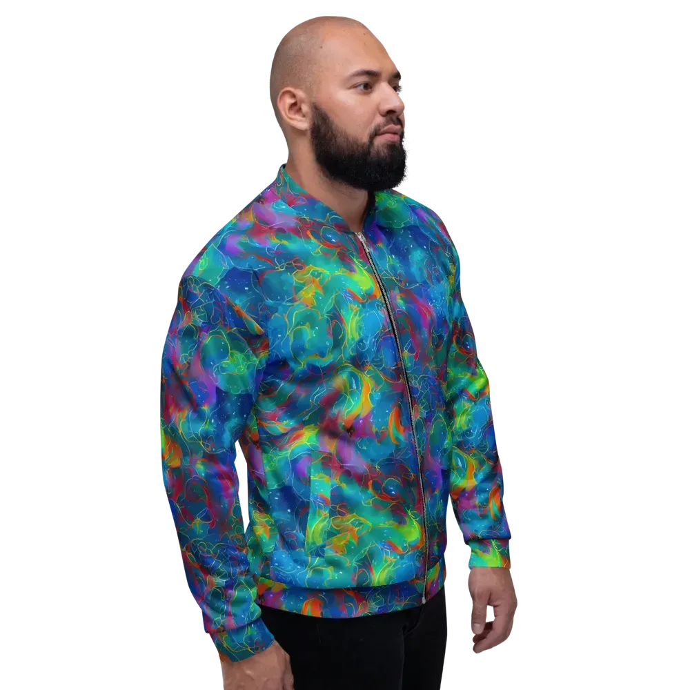 Chromatic Tidalwave on Bomber Jacket — Right
