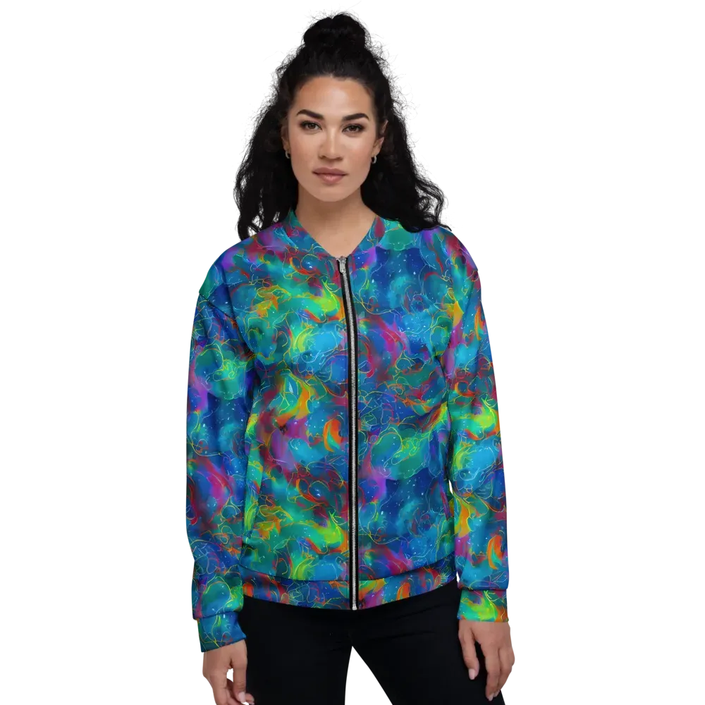 Chromatic Tidalwave on Bomber Jacket — Front