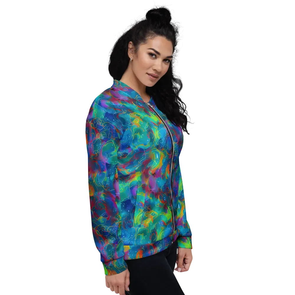 Chromatic Tidalwave on Bomber Jacket — Right