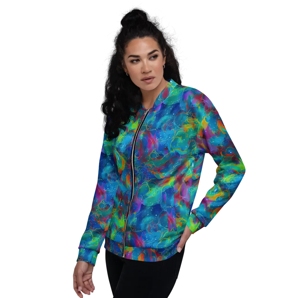 Chromatic Tidalwave on Bomber Jacket — Left