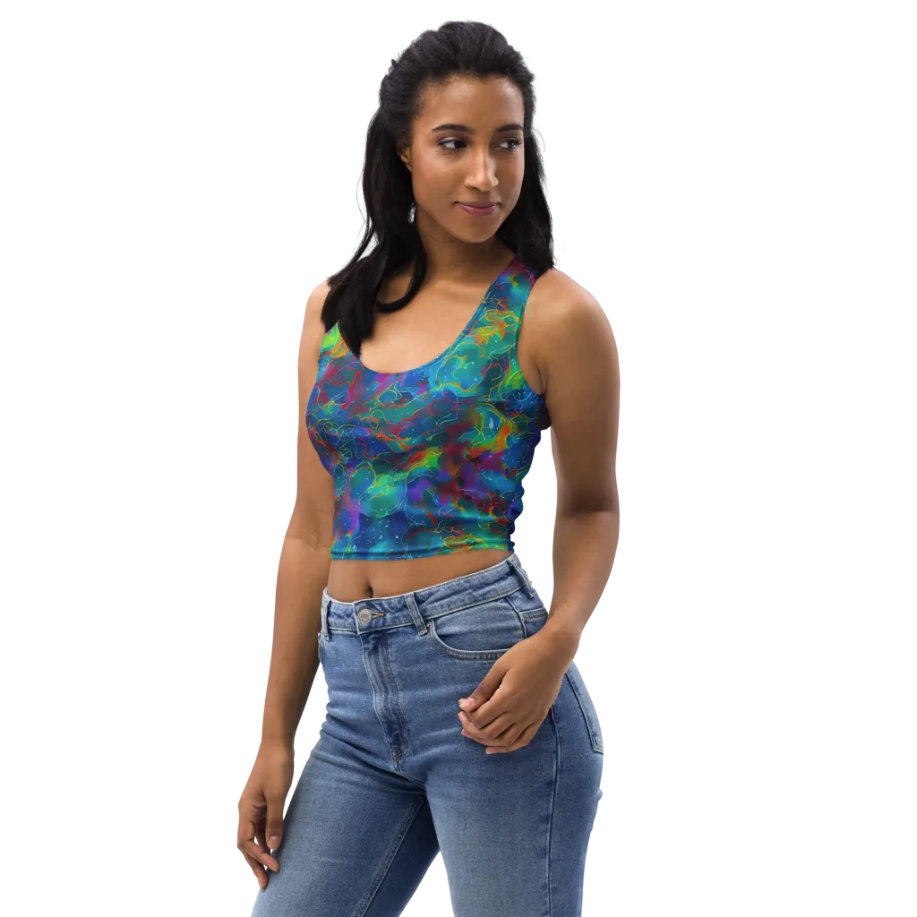 Chromatic Tidalwave on Crop Top — Left Front