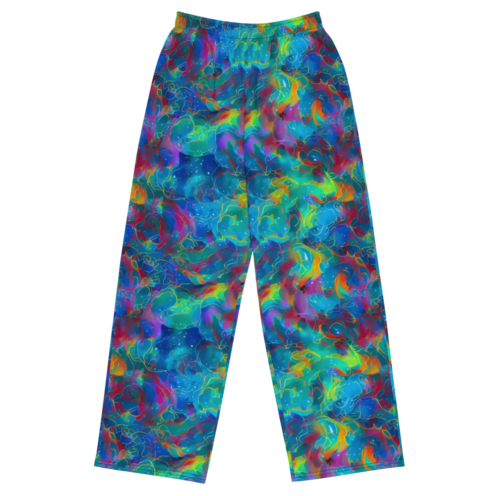 Chromatic Tidalwave on Wide-Leg Pants — Front