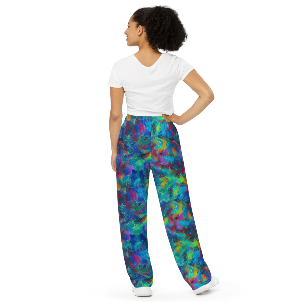 Chromatic Tidalwave on Wide-Leg Pants — Back