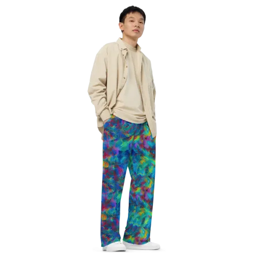 Chromatic Tidalwave on a Wide-Leg Pants