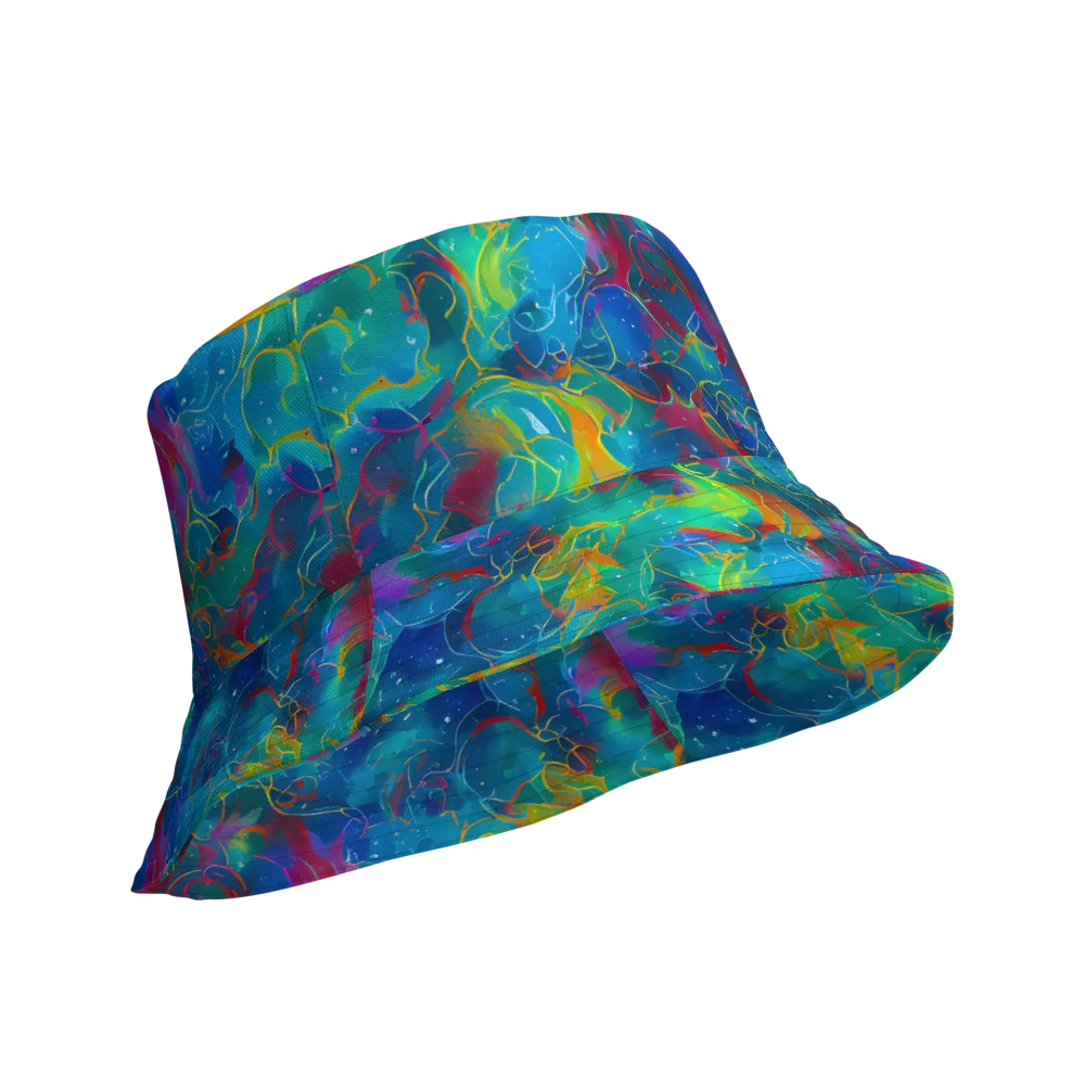 Chromatic Tidalwave on Reversible Bucket Hat — Product details Outside
