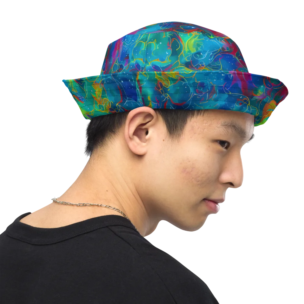 Chromatic Tidalwave on Reversible Bucket Hat — Right Outside