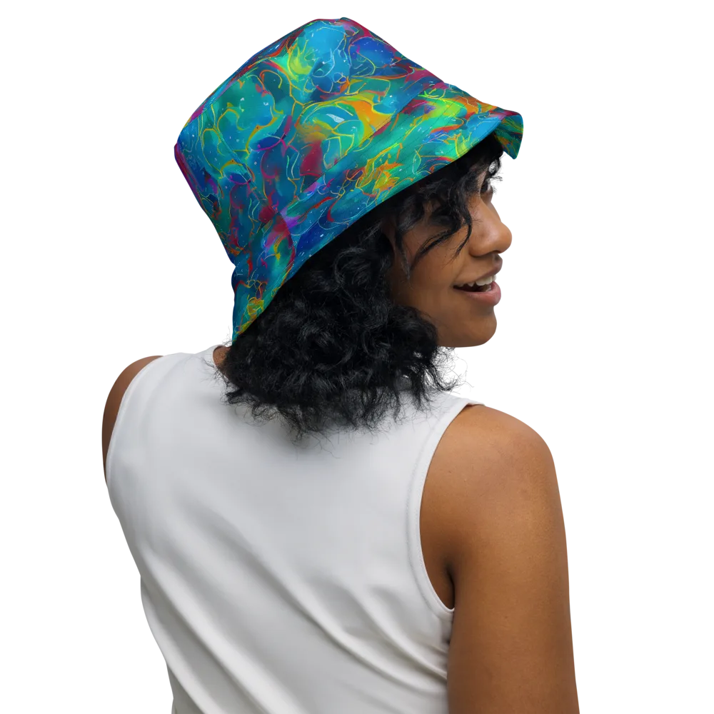 Chromatic Tidalwave on Reversible Bucket Hat — Right Outside