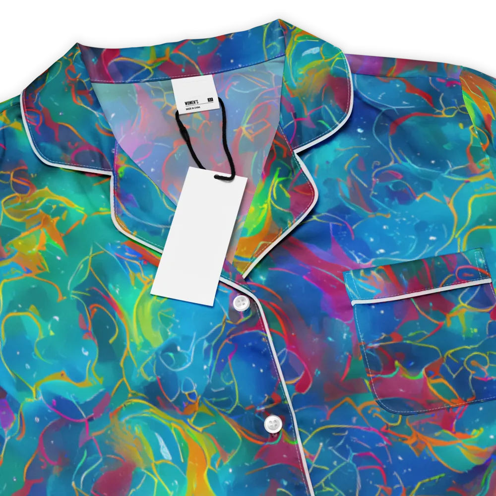 Chromatic Tidalwave on Women's Short Sleeve Pajama Top — Product details