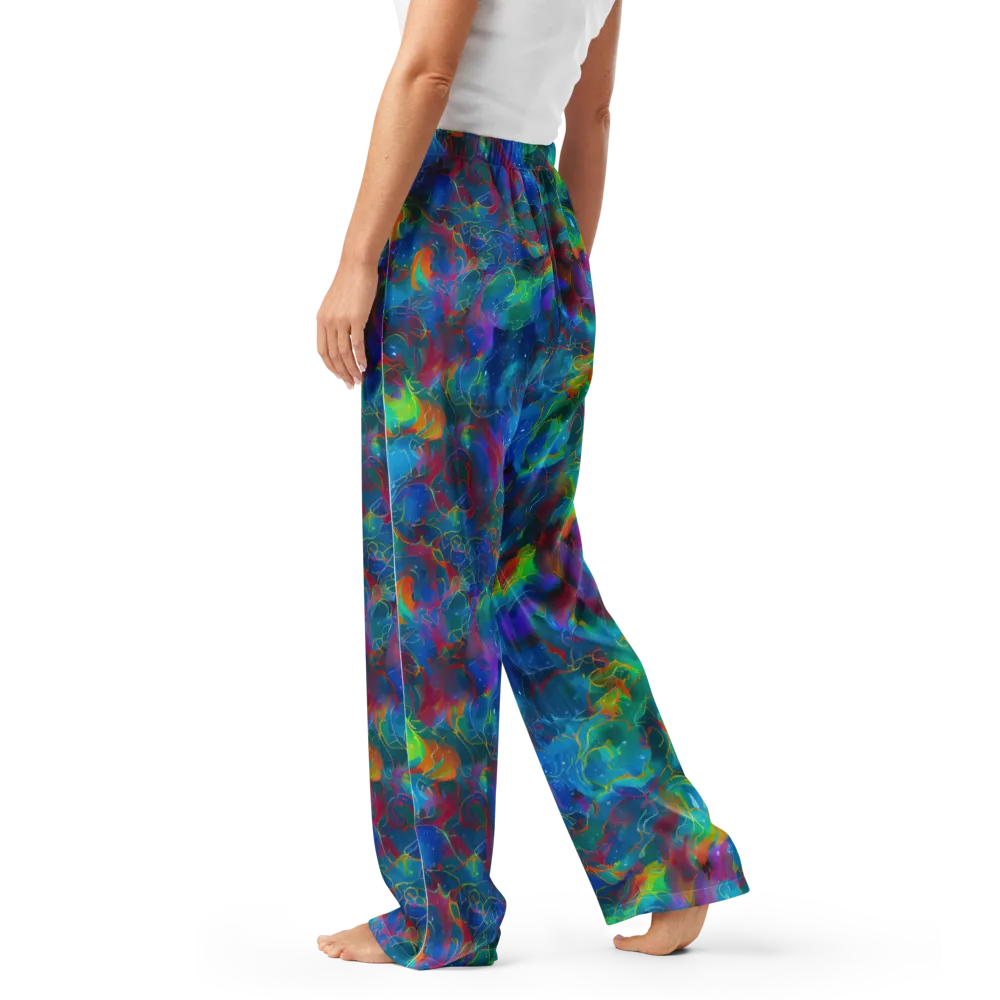 Chromatic Tidalwave on Women's Pajama Pants — Left