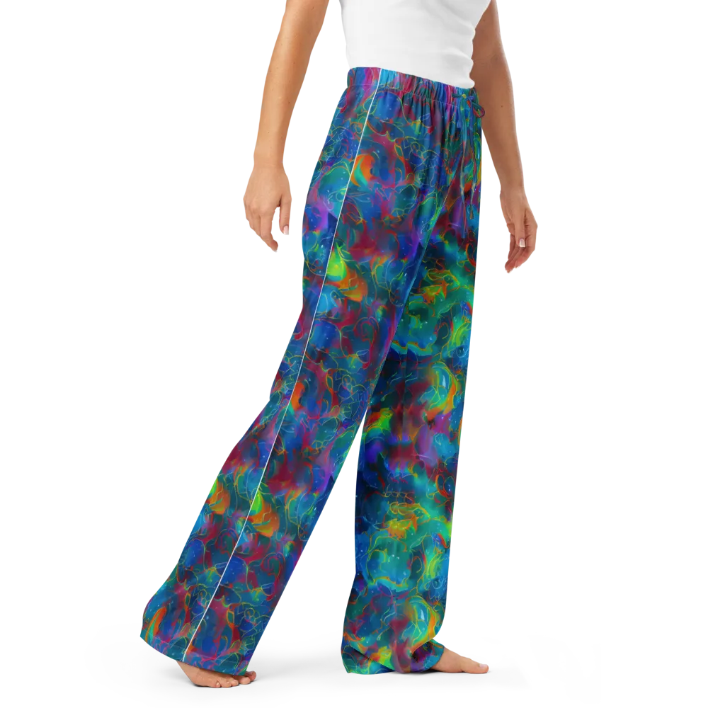 Chromatic Tidalwave on Women's Pajama Pants — Right Front