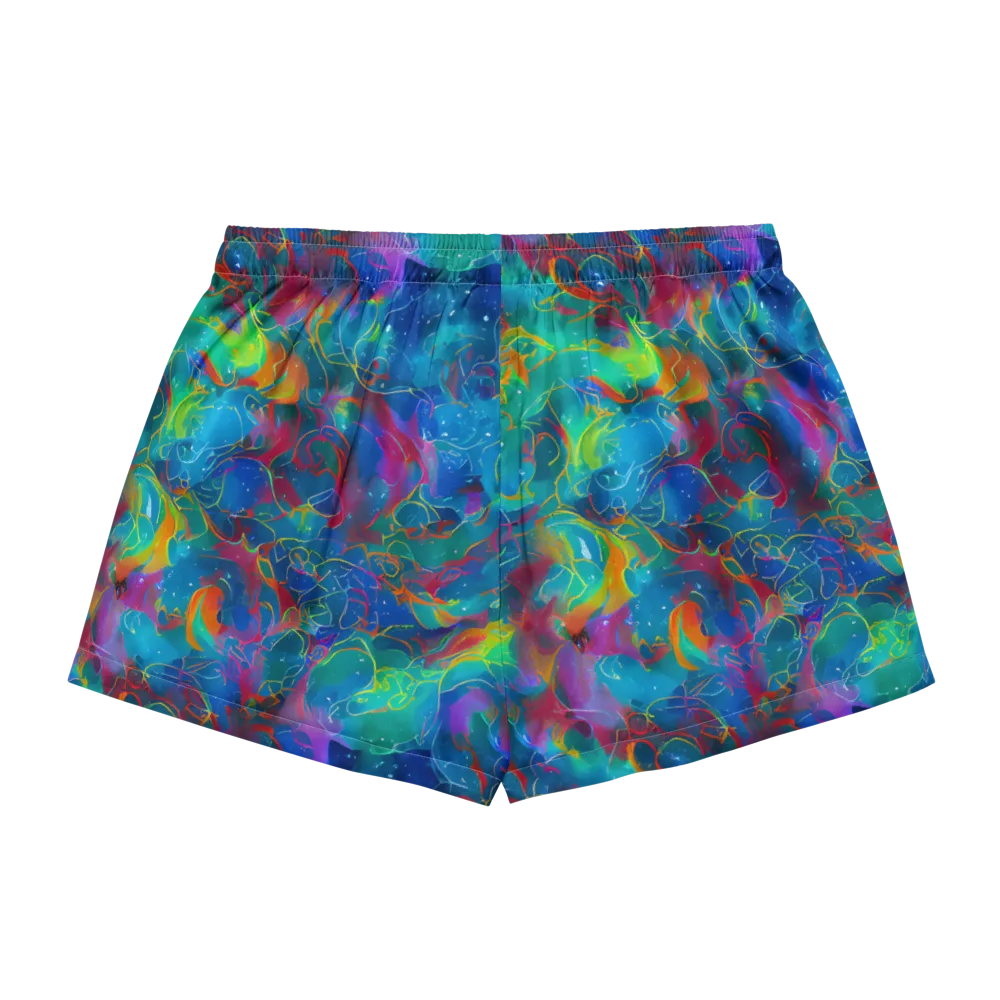 Chromatic Tidalwave on Women's Pajama Shorts — Back