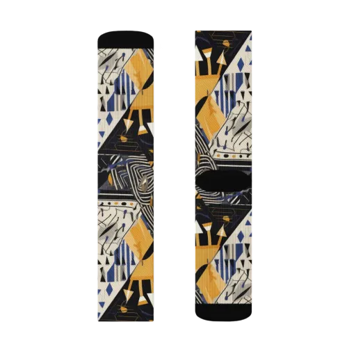 Golden Circuitry on a Socks