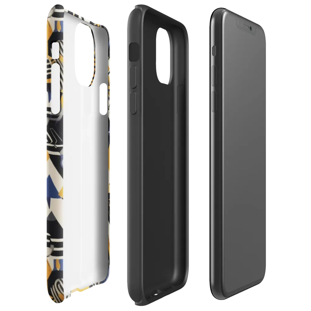 Golden Circuitry on Tough Case for iPhone® — Right