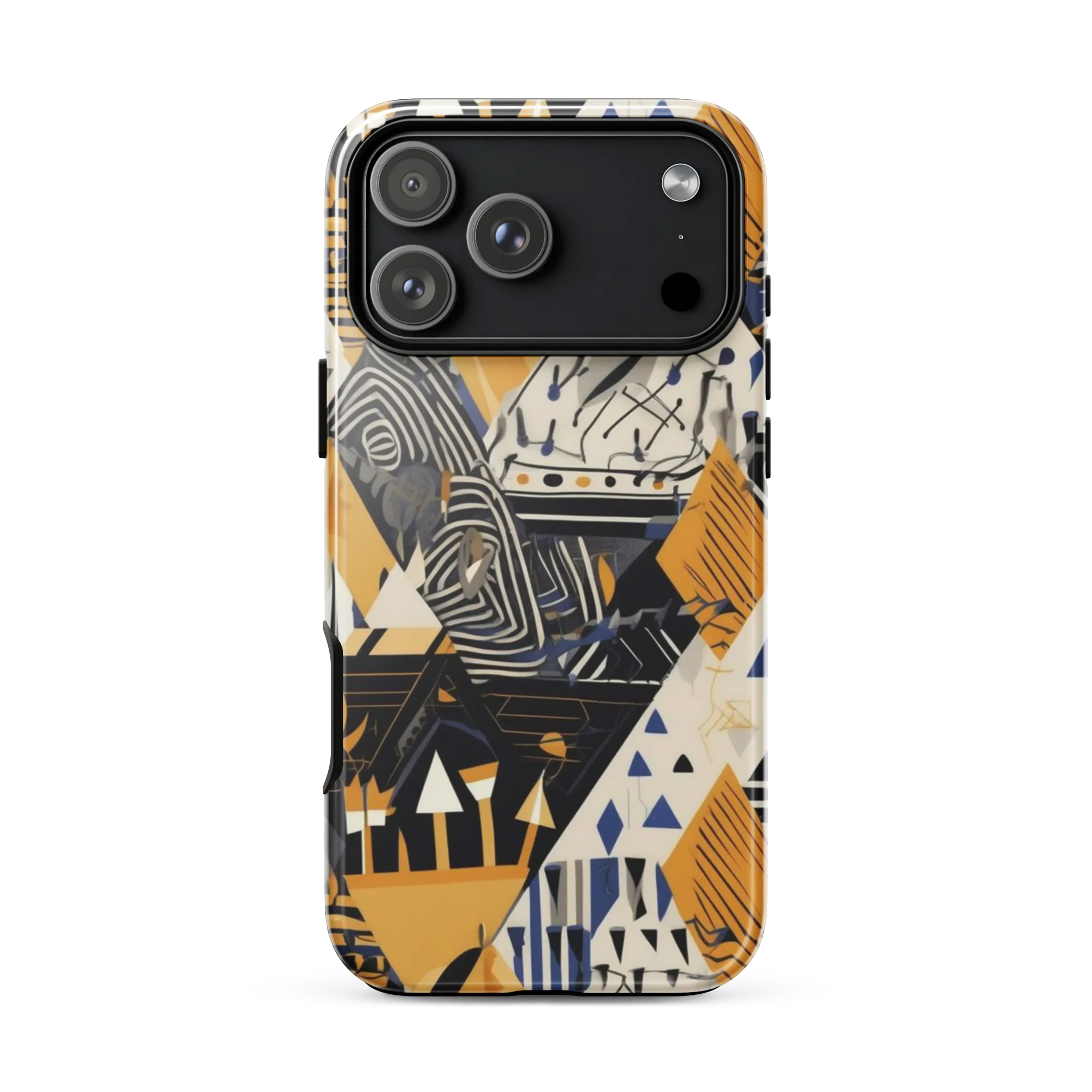Golden Circuitry on Tough Case for iPhone® — Front