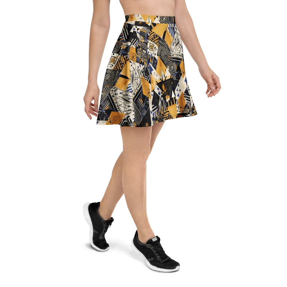 Golden Circuitry on Skater Skirt — Right