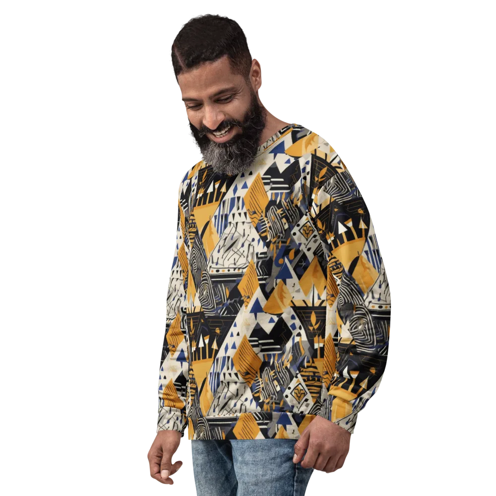 Golden Circuitry on Sweatshirt — Left Front