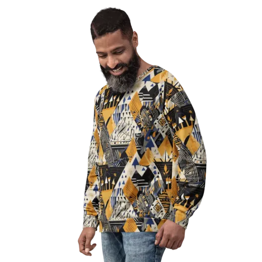 Golden Circuitry on a Sweatshirt