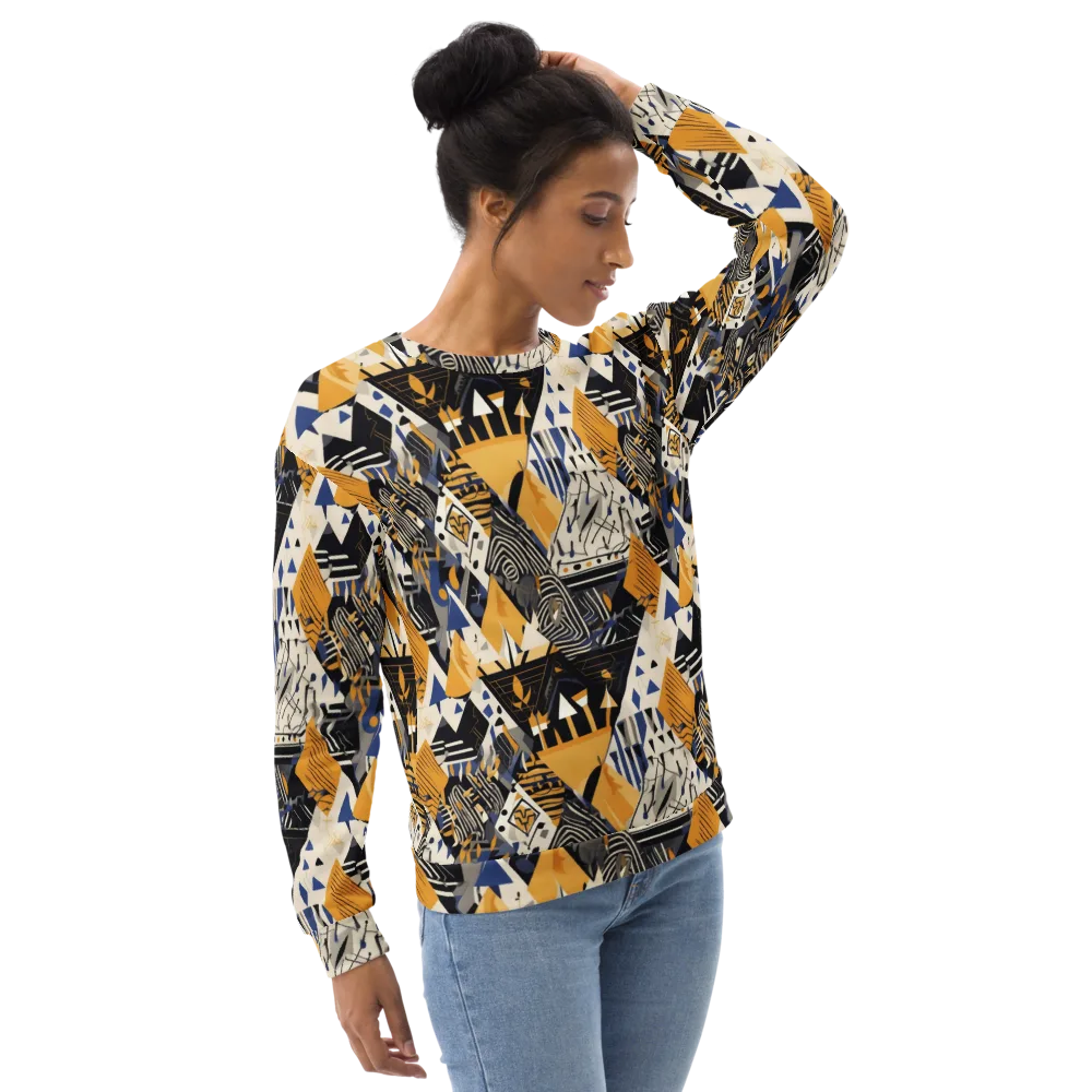Golden Circuitry on Sweatshirt — Right Front