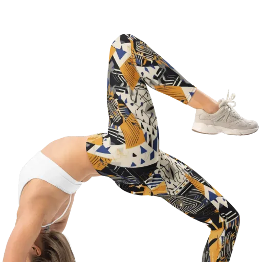Golden Circuitry on a Leggings