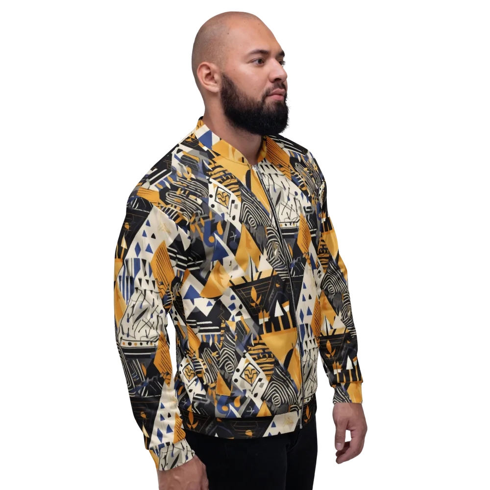 Golden Circuitry on Bomber Jacket — Right