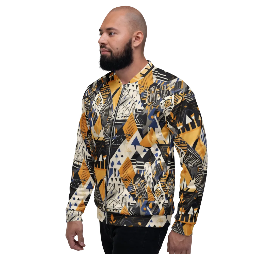 Golden Circuitry on Bomber Jacket — Left