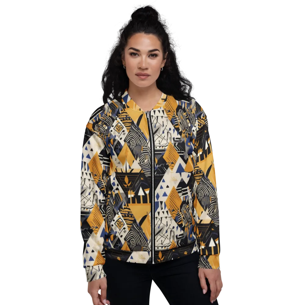 Golden Circuitry on Bomber Jacket — Front