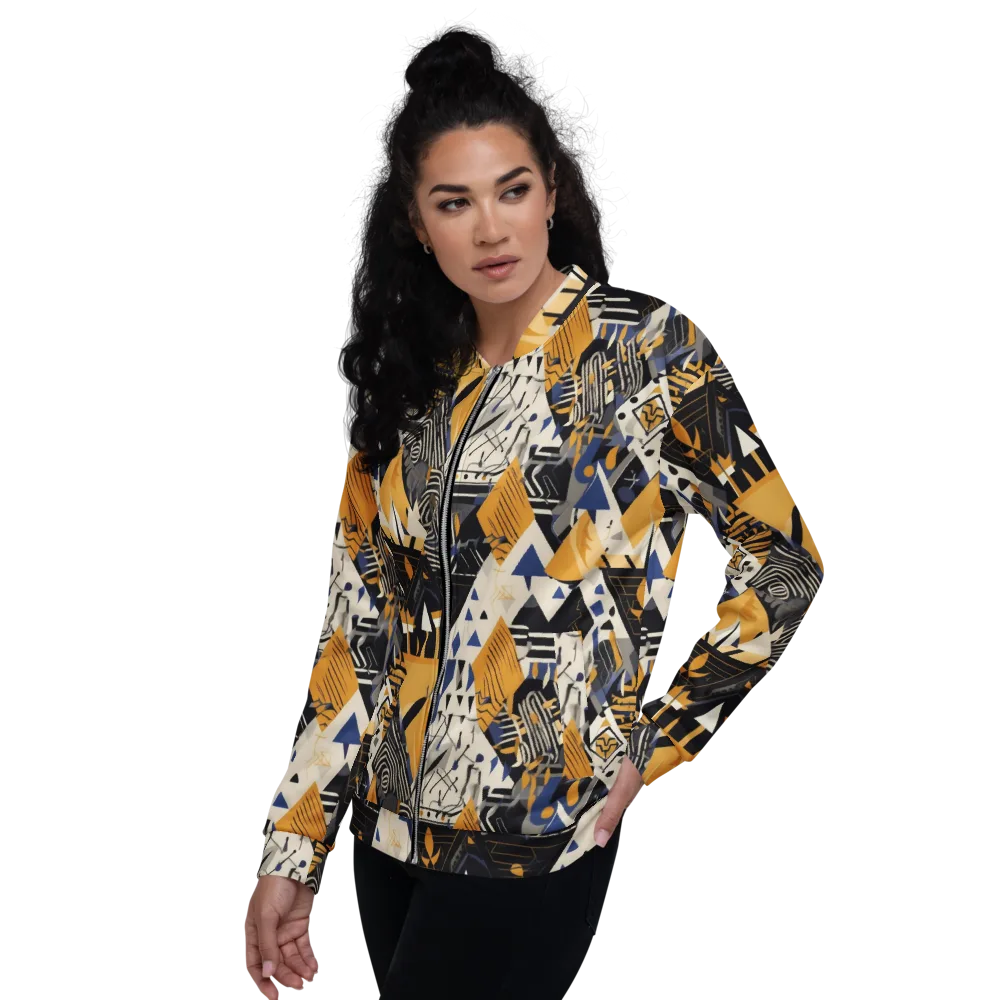 Golden Circuitry on Bomber Jacket — Left