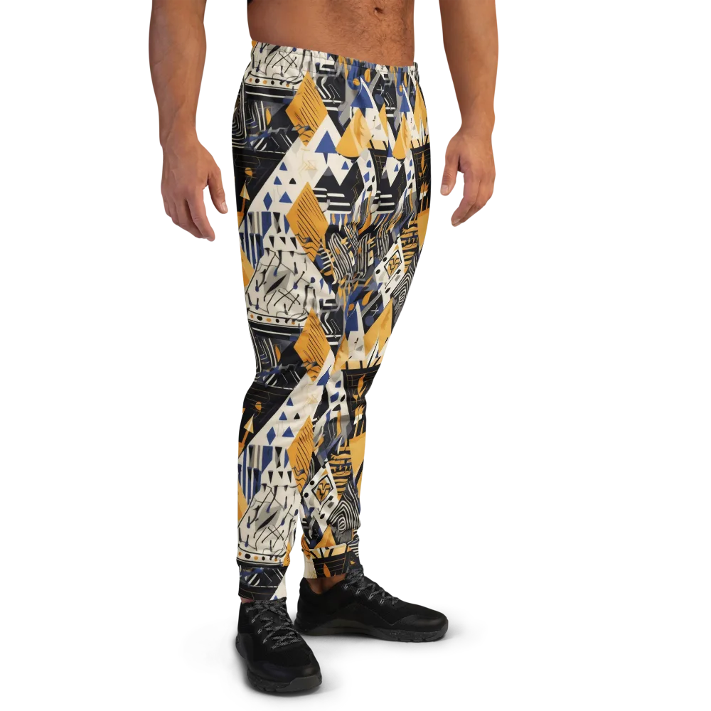 Golden Circuitry on Men's Joggers — Right