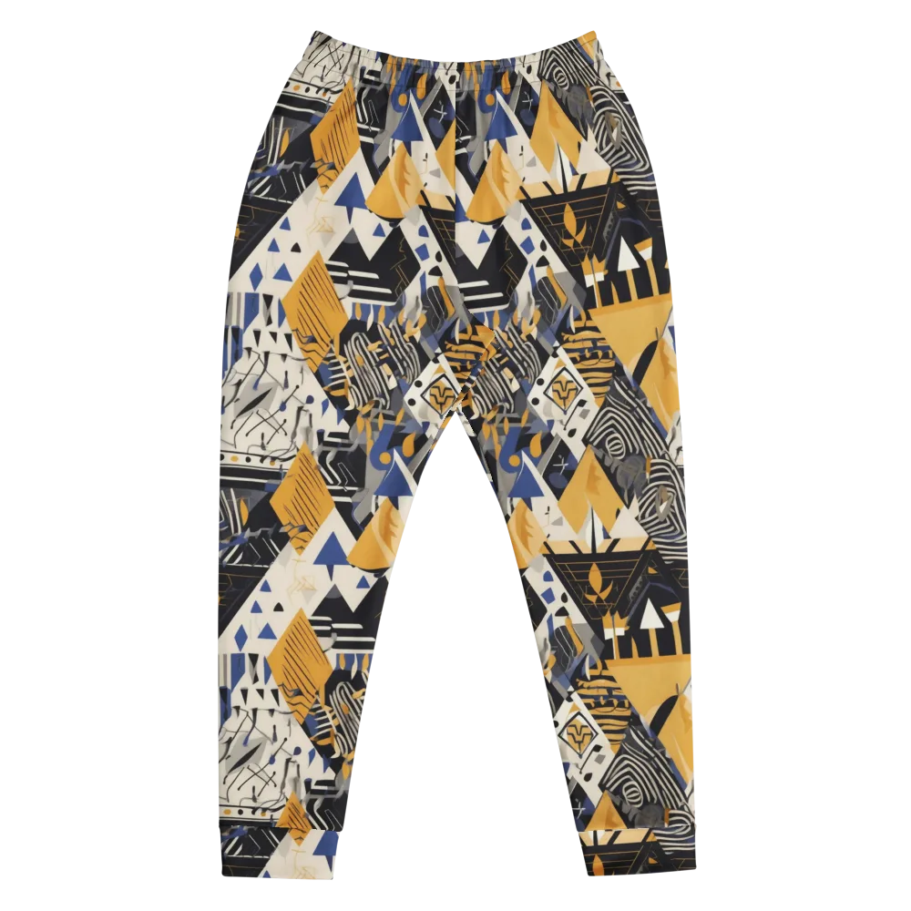 Golden Circuitry on Men's Joggers — Front