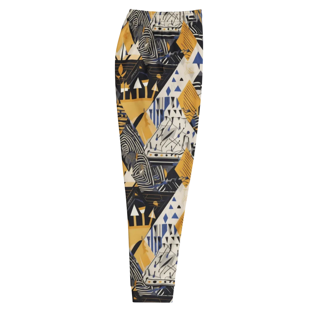 Golden Circuitry on Men's Joggers — Right