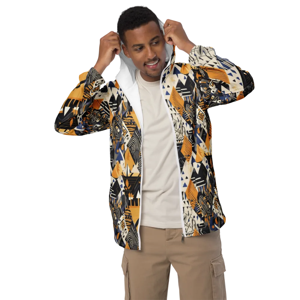 Golden Circuitry on Men's Windbreaker — Front
