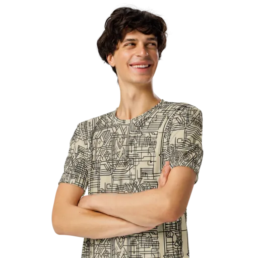 Blueprint Rhapsody on a Men's Crew Neck T-Shirt