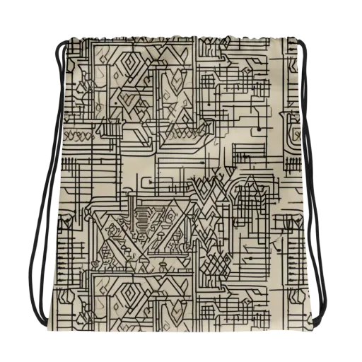 Blueprint Rhapsody on a Drawstring Bag