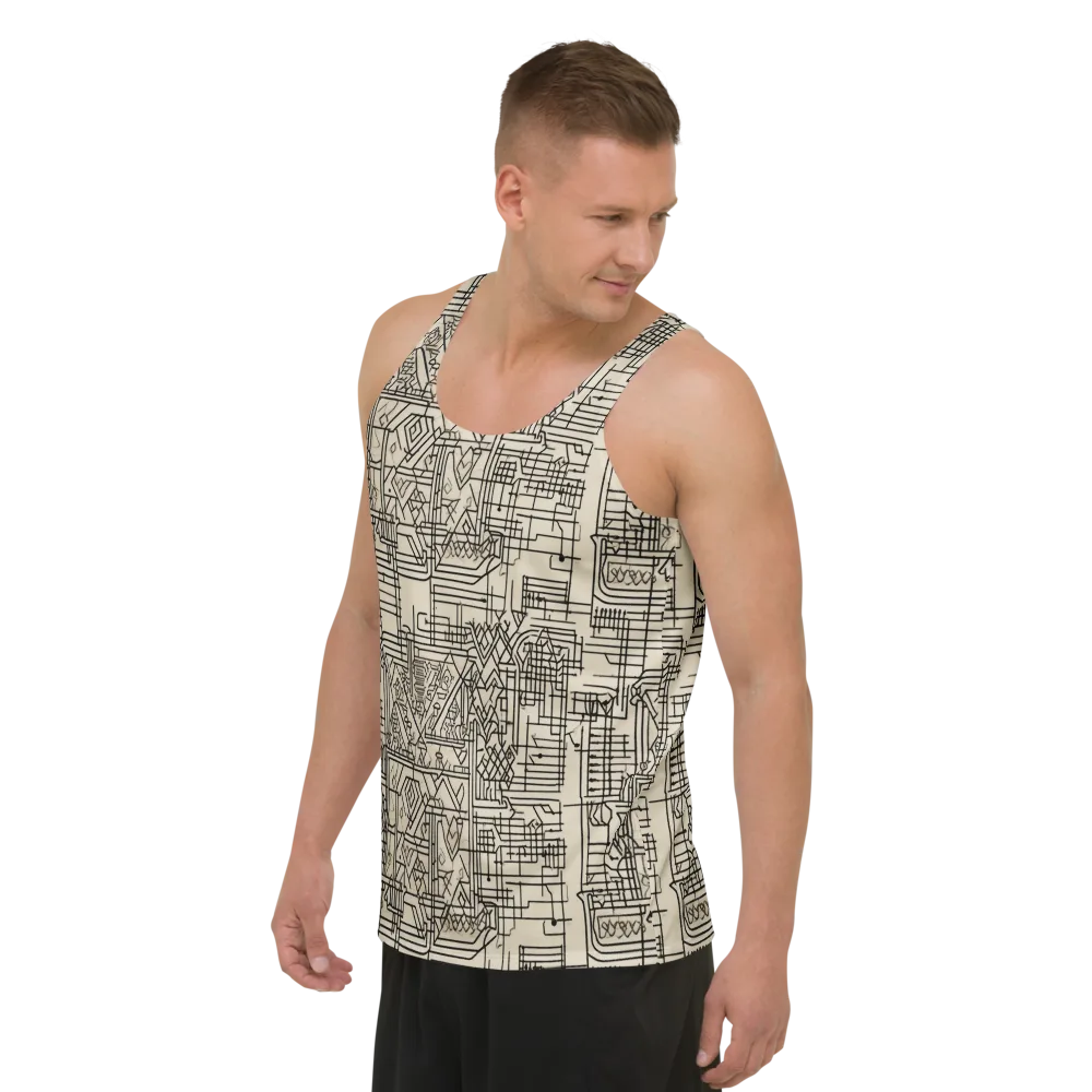 Blueprint Rhapsody on Men's Tank Top — Left Front