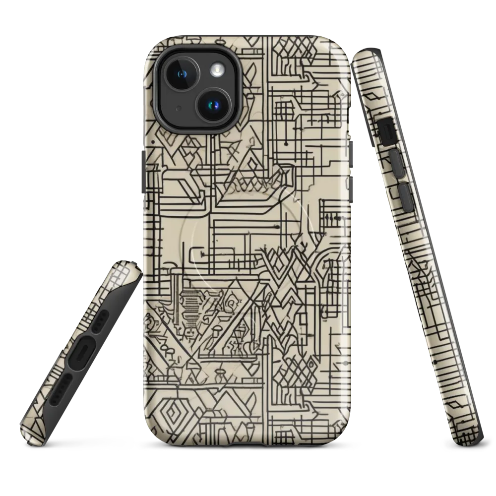 Blueprint Rhapsody on MagSafe Tough Case for iPhone® — Front